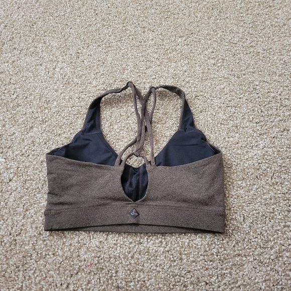 PrAna Olive Green Strappy Crossback Sports Bra Athletic Bra Women's size S - Picture 7 of 10